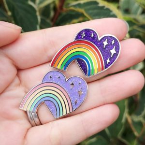 T & Belle Rainbow Enamel Pins - Joy and Loss