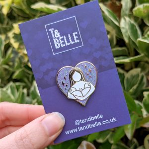 T & Belle Breastfeeding Twins/Multiples Enamel Pin