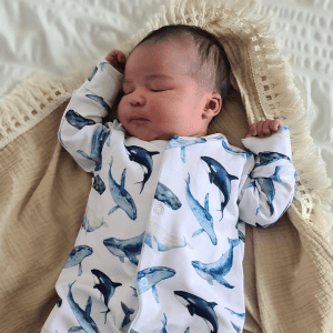 Fred & Noah Whale print cotton sleepsuit