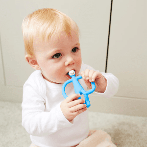 Matchstick Monkey Original Monkey Teether - Light Blue